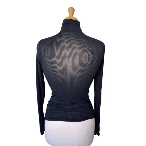 NEGATIVE Underwear Whipped Turtleneck Ribbed Black XS - Picture 4 of 5